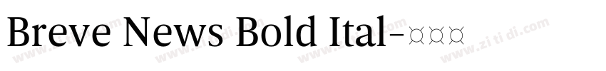 Breve News Bold Ital字体转换